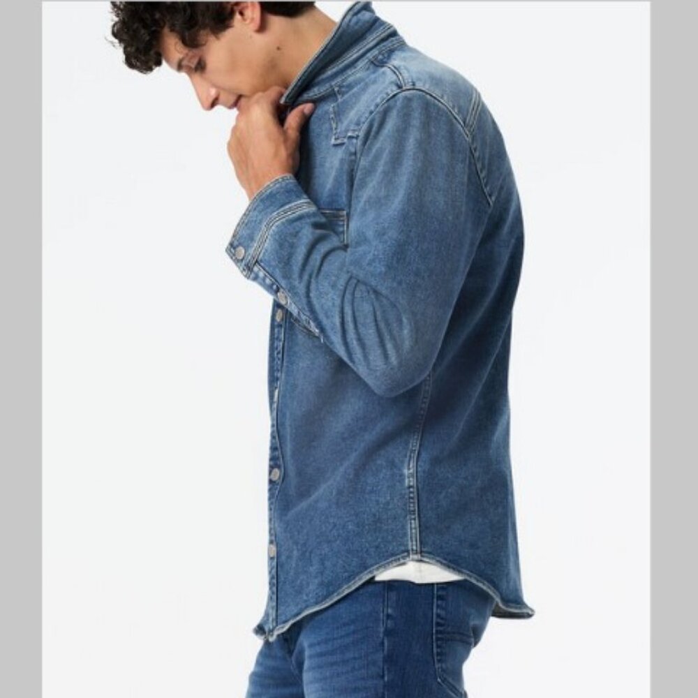 Buffalo David Bitton Shane Denim Shirt L - Picture 3 of 14